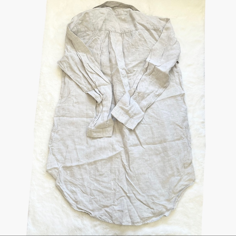 FARMHOUSE POTTERY 100% Linen TUNIC or DRESS Size Large Minimalist LAGENLOOK - Picture 3 of 10